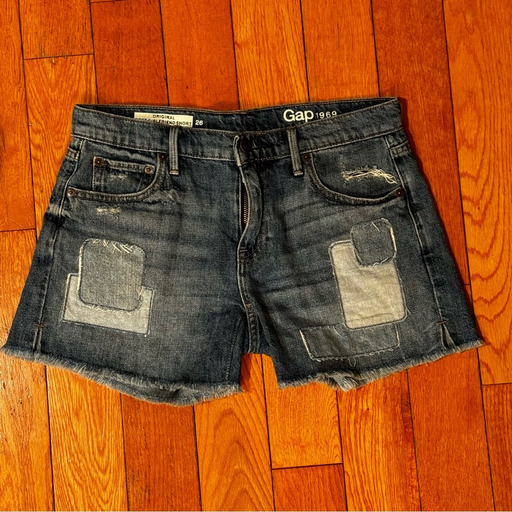 Gap Women's Denim Shorts - blue patchwork